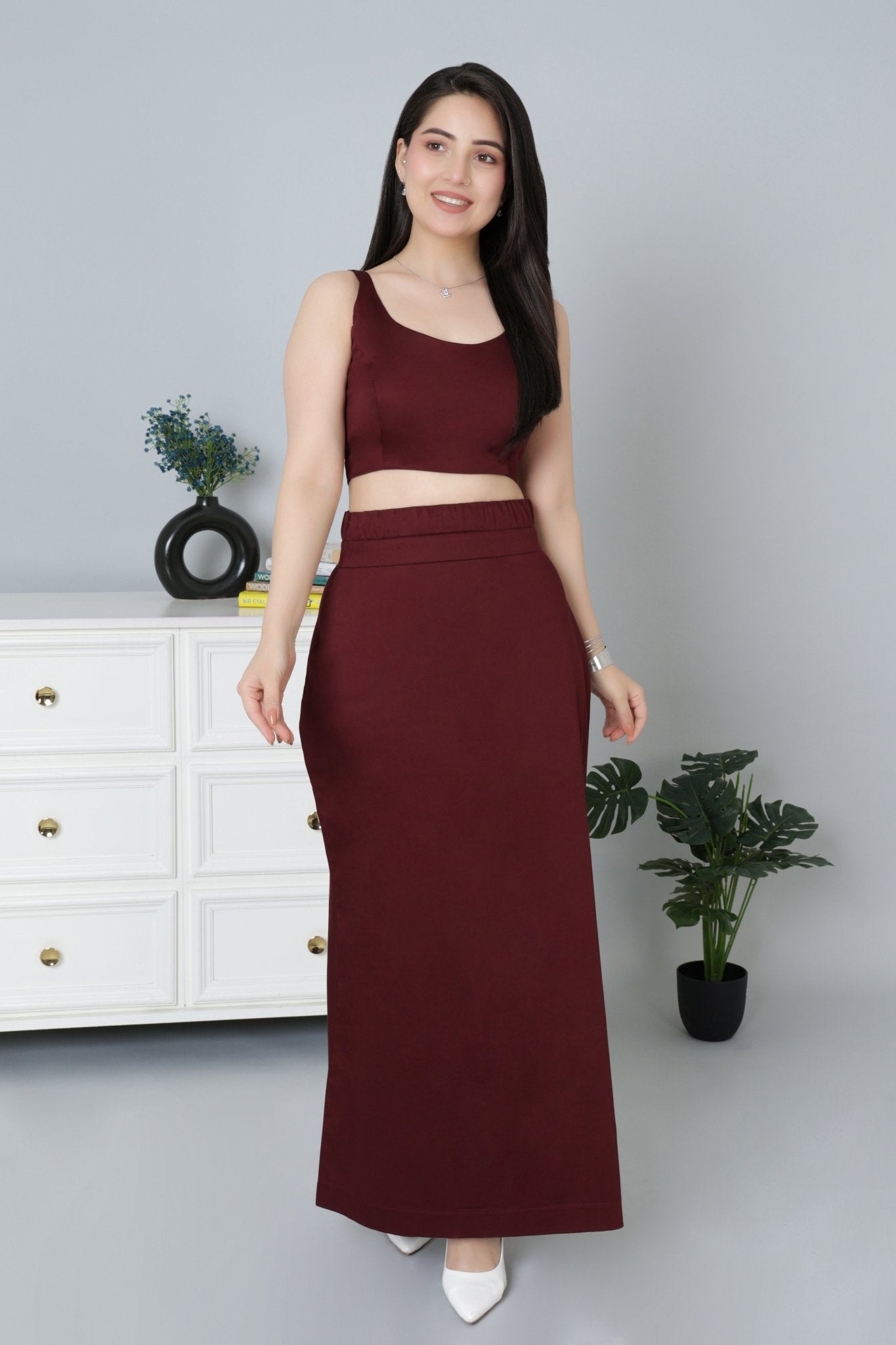 Wine blouse made from premium cotton - Blouse