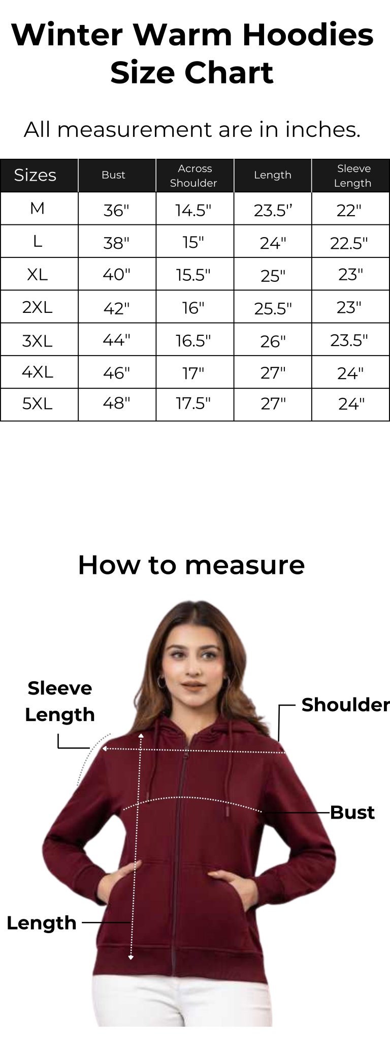 Wine winter warm hoodies with ultimate comfort - Winter hoodies