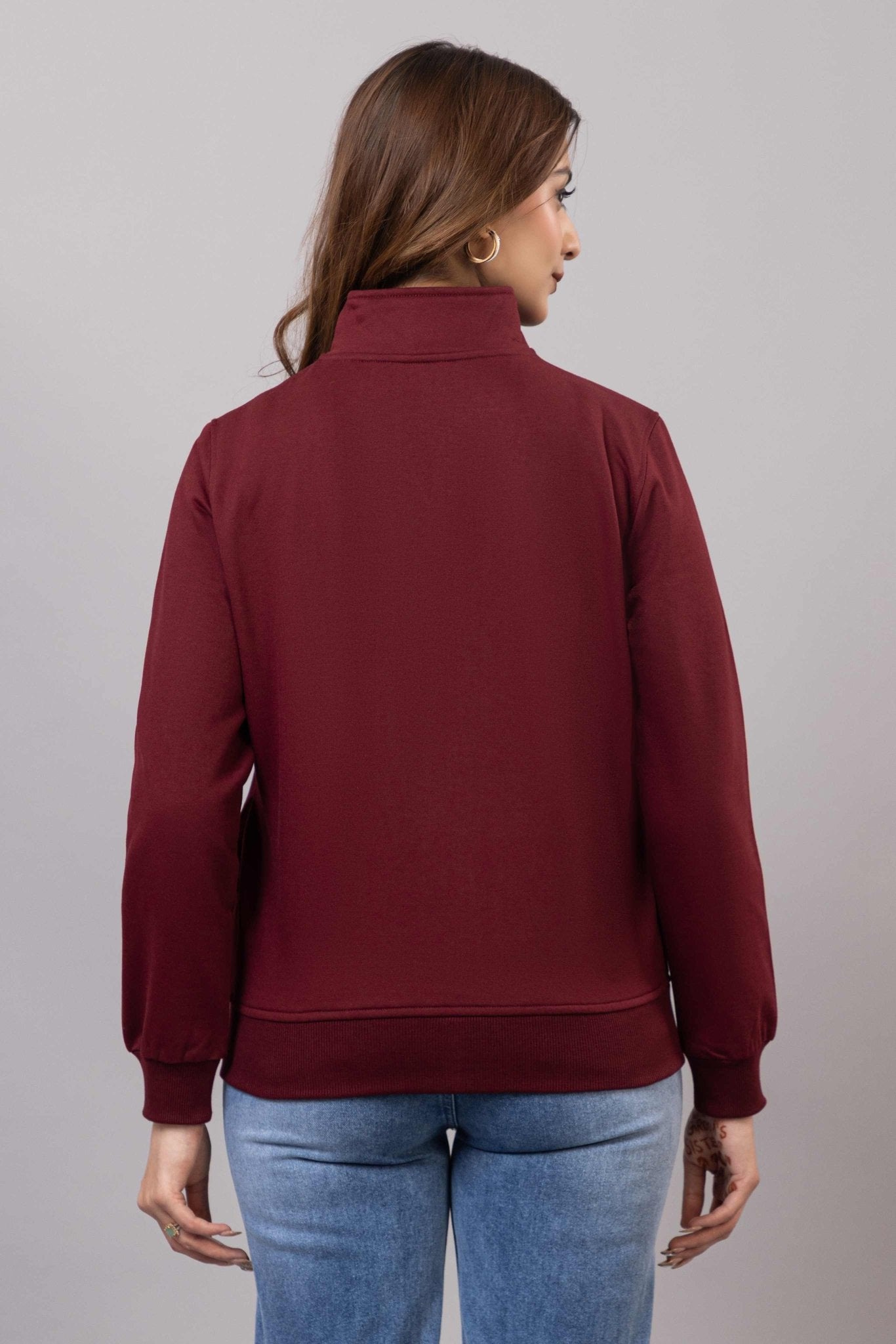 Wine winter warm sweatshirt with ultimate comfort - Winter sweatshirt