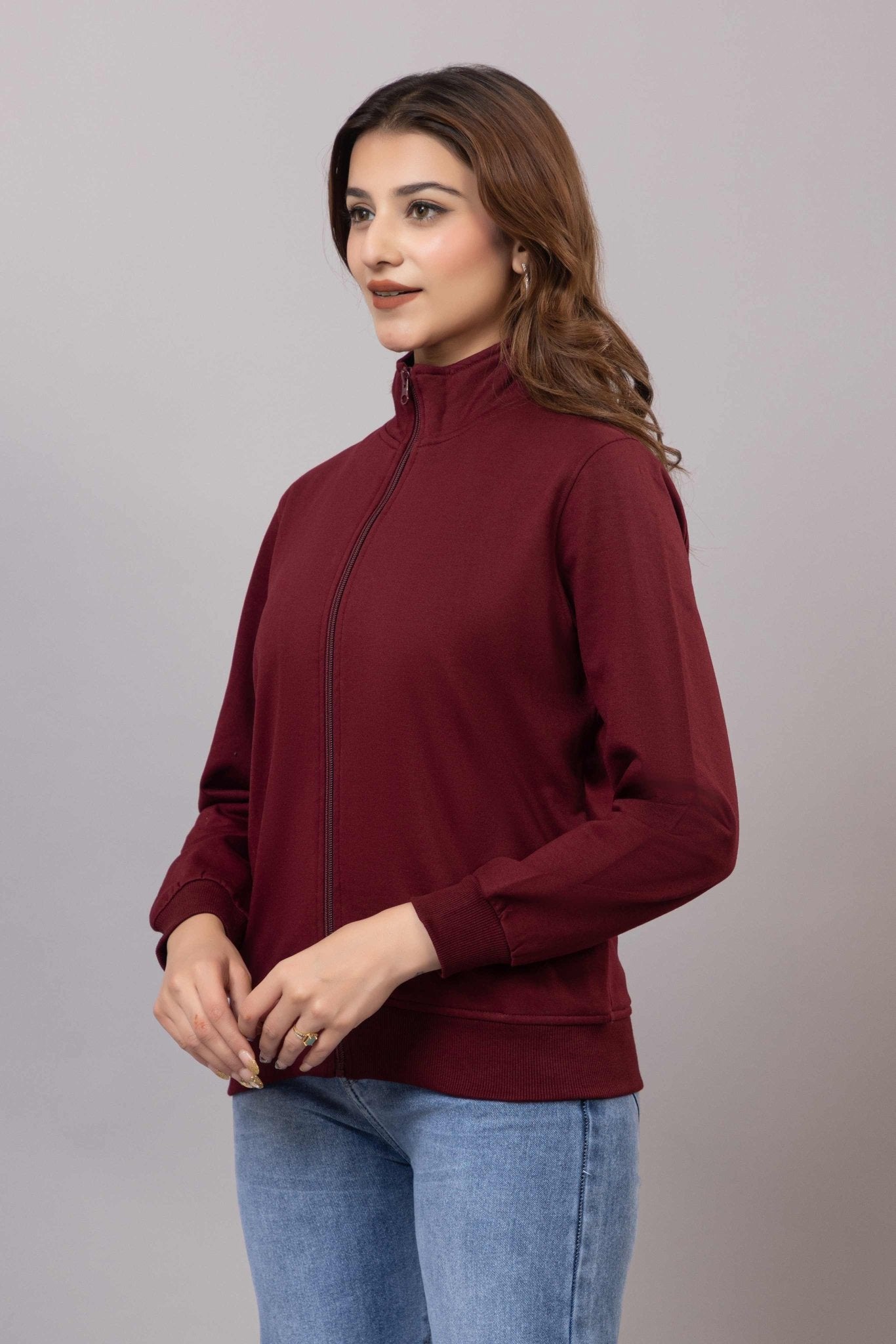 Wine winter warm sweatshirt with ultimate comfort - Winter sweatshirt