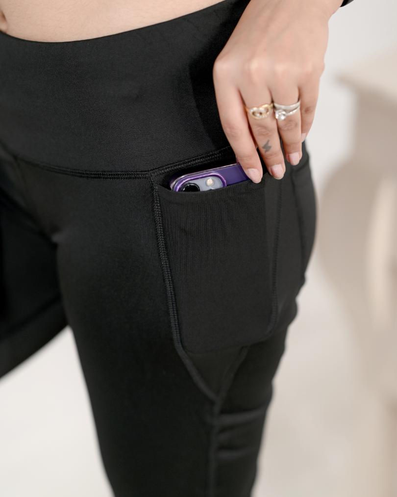 Black Active Flare Pants -Active flare pants