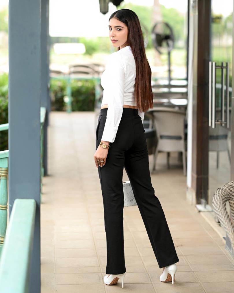 Black Bootcut Flare Pants -Milano bootcut flare pants