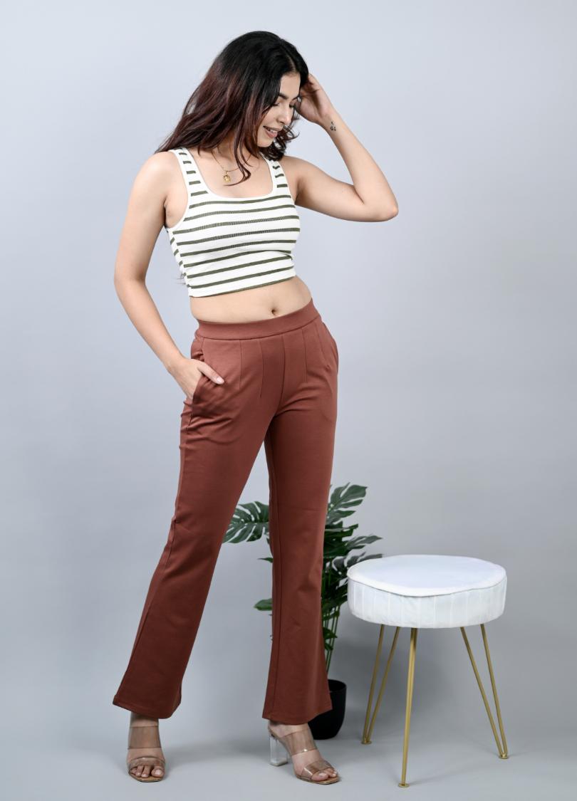 Caramel Bootcut Flare Pants -Milano bootcut flare pants