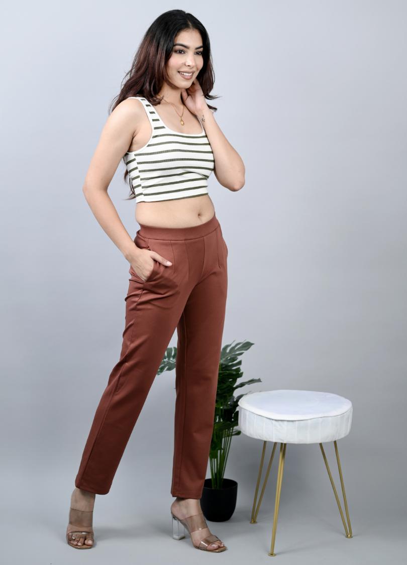 Caramel cigarette pants