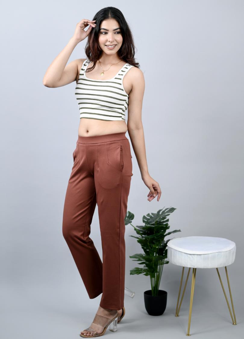 Caramel cigarette pants