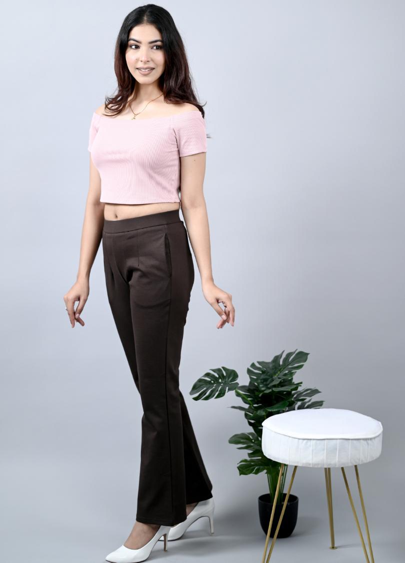 Coffee Bean Bootcut Flare Pants -Milano bootcut flare pants