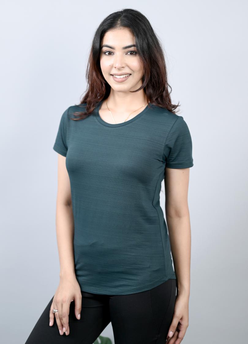 Dark Green Active T Shirt -Dark green active t shirt