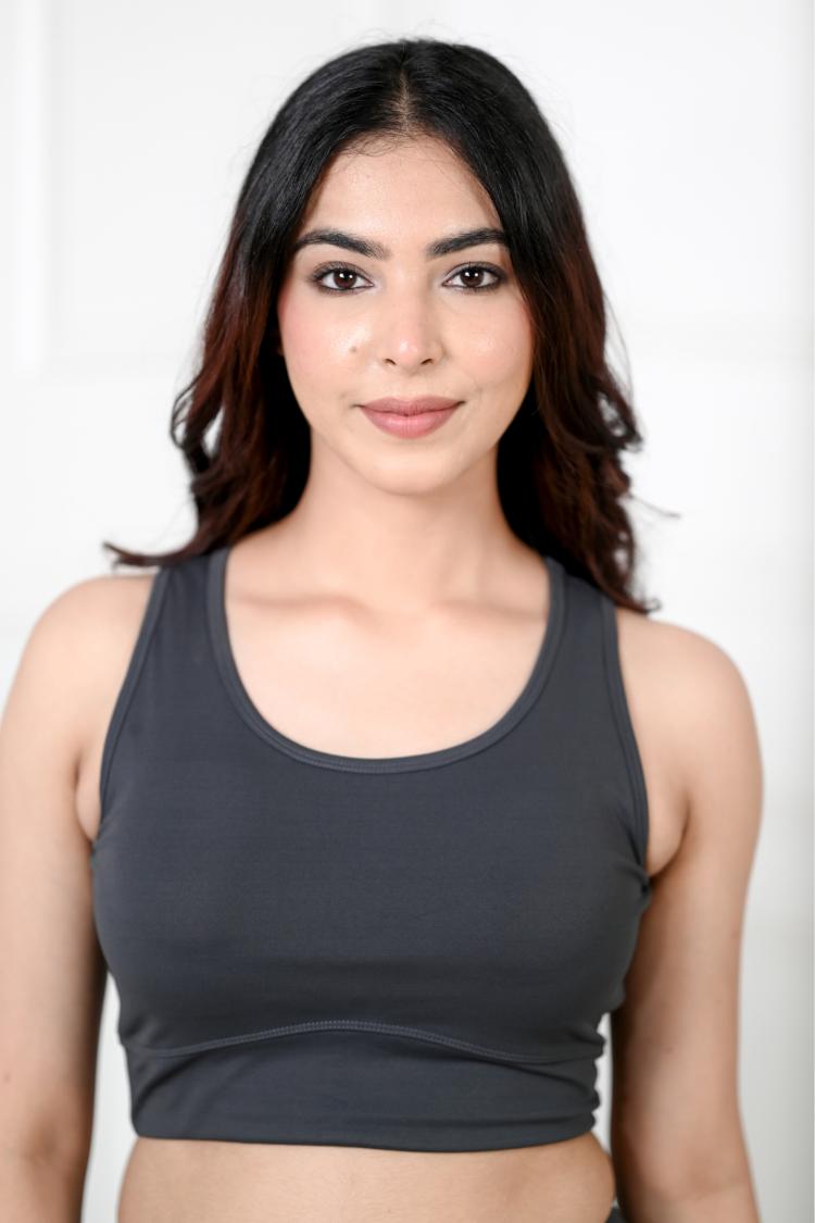 Dark Grey Active Bra -Active bra