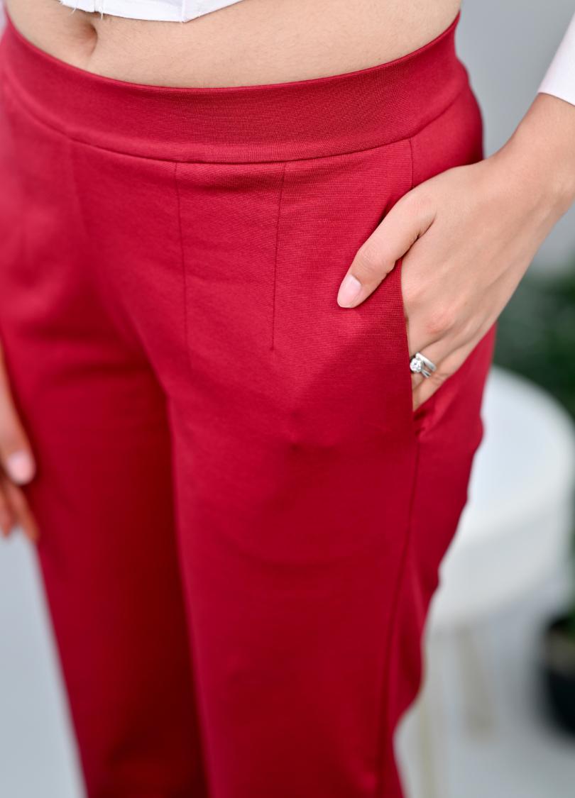 Dark rose cigarette pants