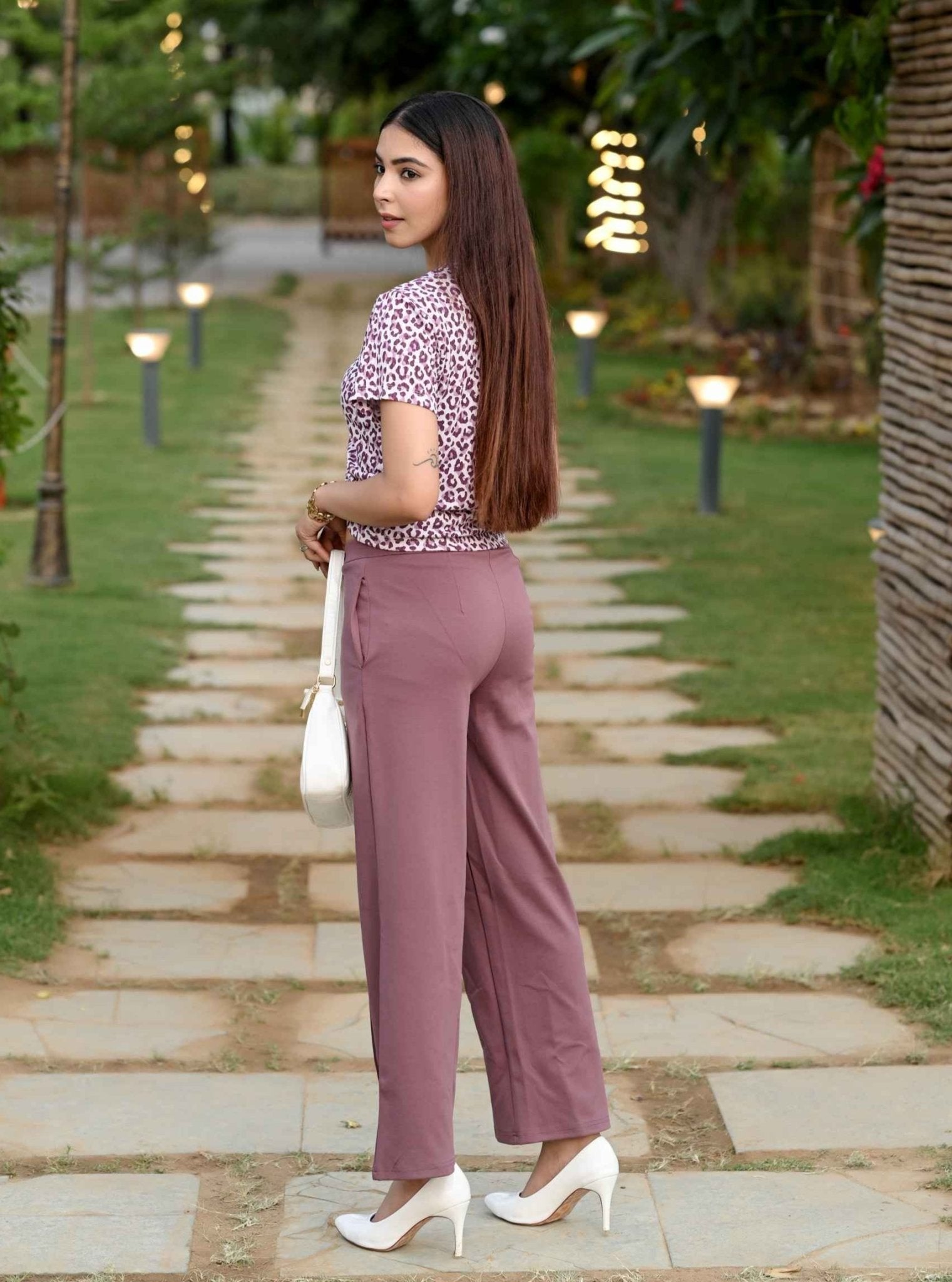 Grape Extra Flare Fit Pants -Milano extra flare fit pants