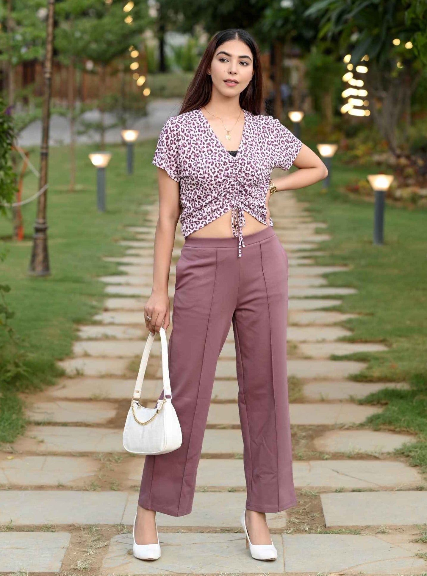 Grape Extra Flare Fit Pants -Milano extra flare fit pants