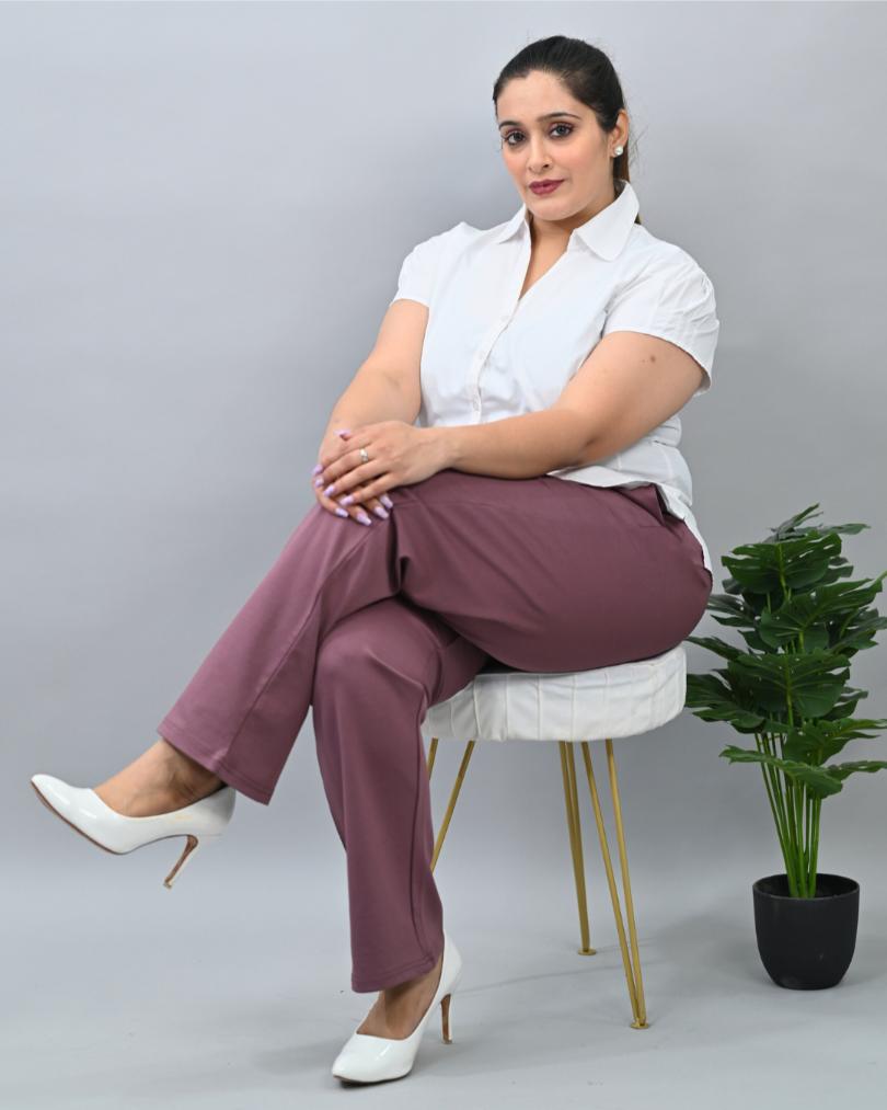 Grape shake plus size cigarette pencil pants