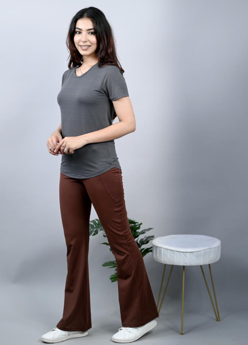 Grey Active T Shirt -Dark green active t shirt
