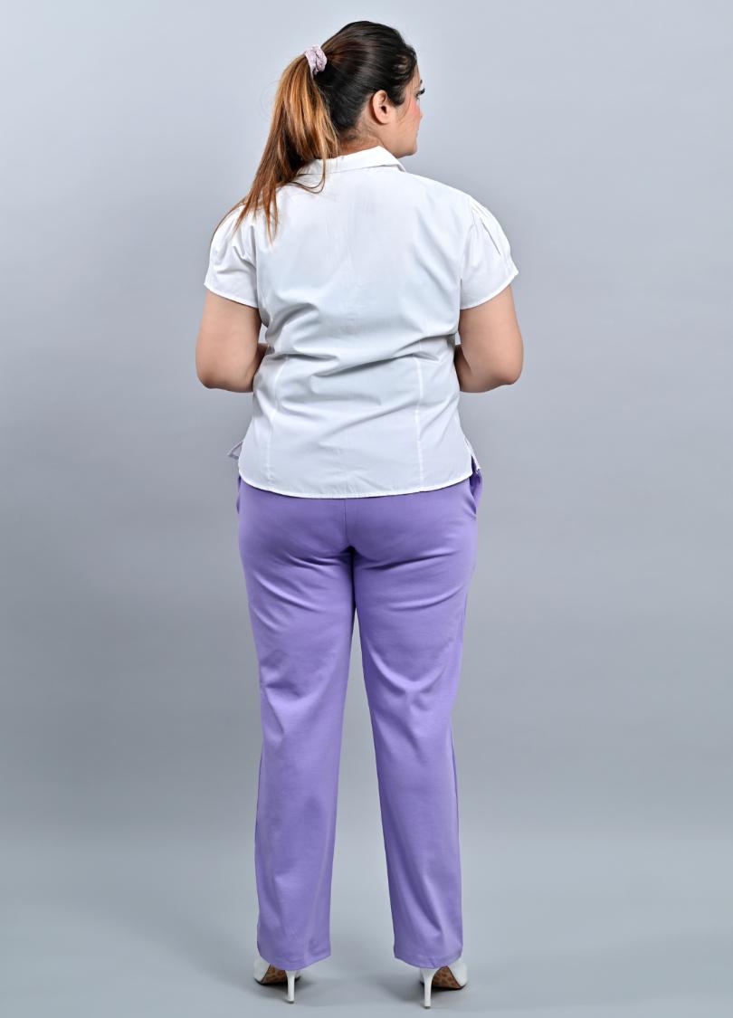 Lavender plus size cigarette pencil pants