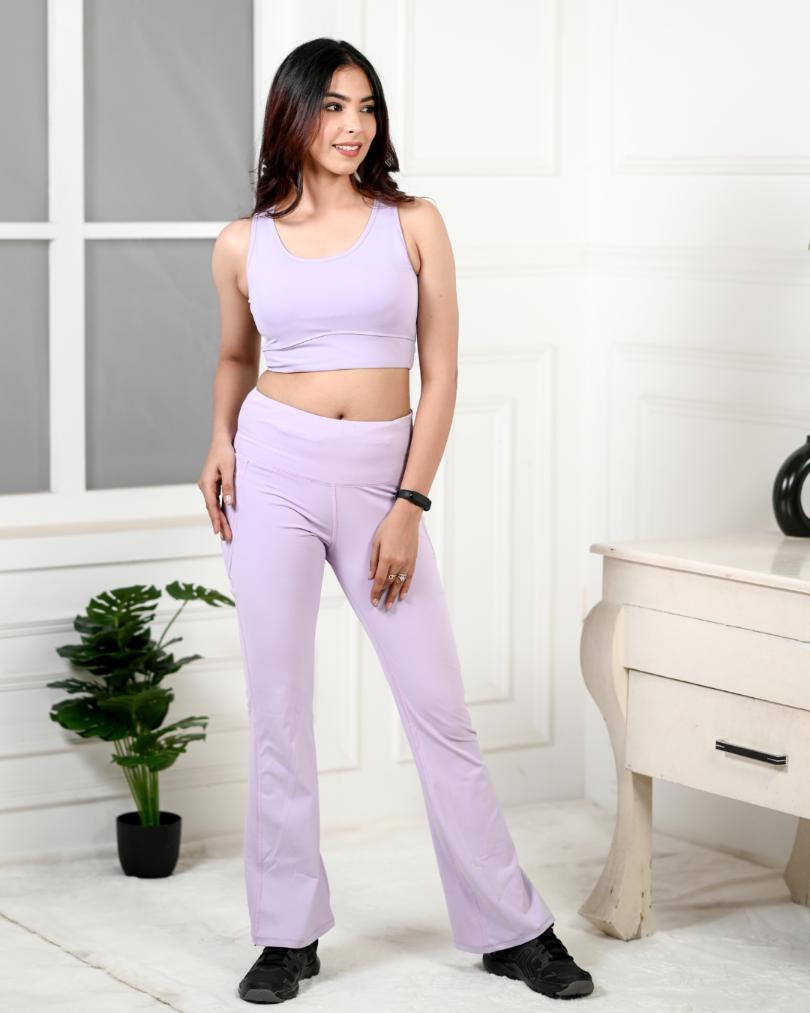 Lilac Active Flare Pants -Active flare pants