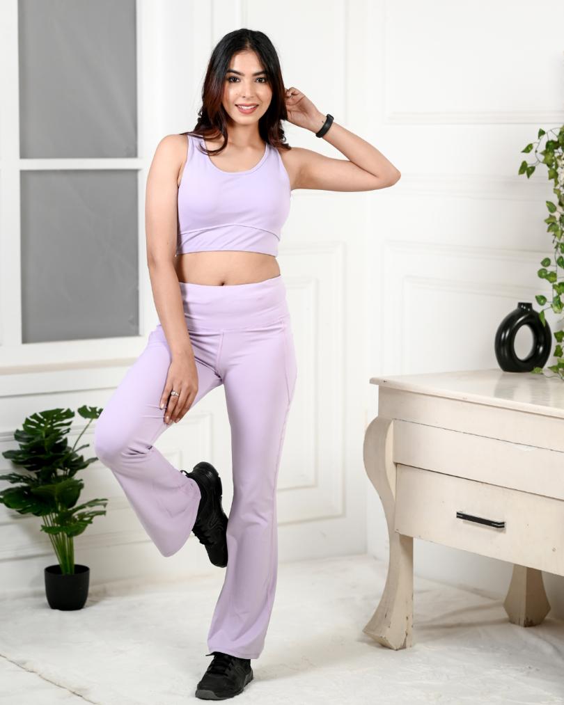 Lilac Active Flare Pants -Active flare pants