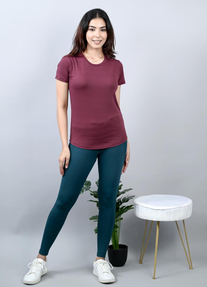 Maroon Active T Shirt -Active t shirt