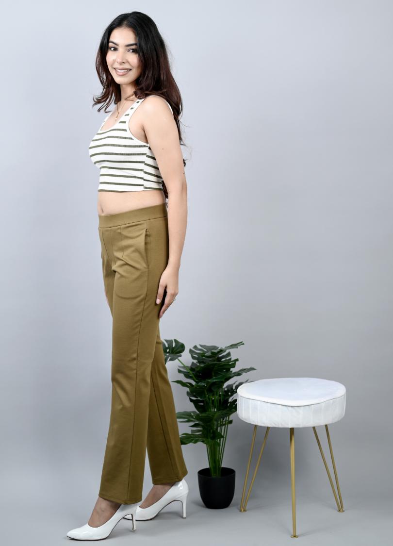 Mehendi Bootcut Flare Pants -Milano bootcut flare pants