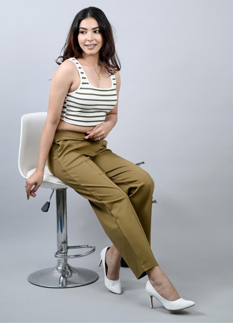 Mehendi Extra Flare Fit Pants -Milano extra flare fit pants