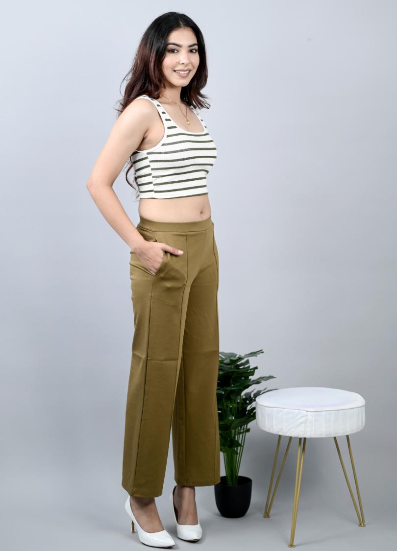 Mehendi Extra Flare Fit Pants -Milano extra flare fit pants