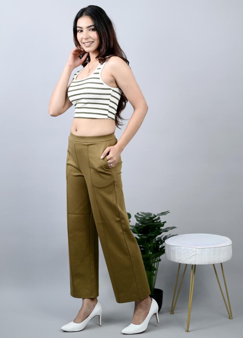 Mehendi Extra Flare Fit Pants -Milano extra flare fit pants