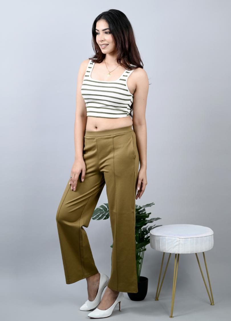 Mehendi Extra Flare Fit Pants -Milano extra flare fit pants