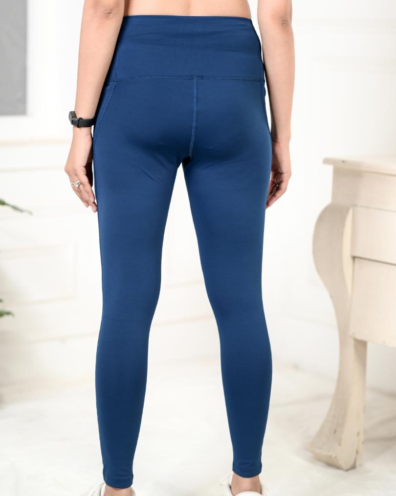 Navy Active Leggings -Active leggings pants