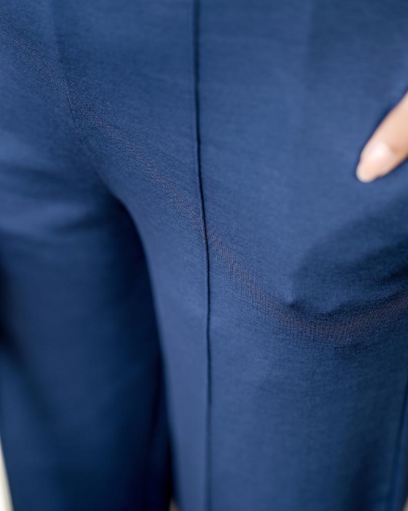 Navy Extra Flare Fit Pants -Milano extra flare fit pants