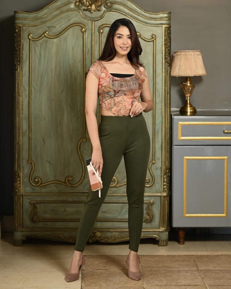 Olive Jeggings -Milano jegging pants