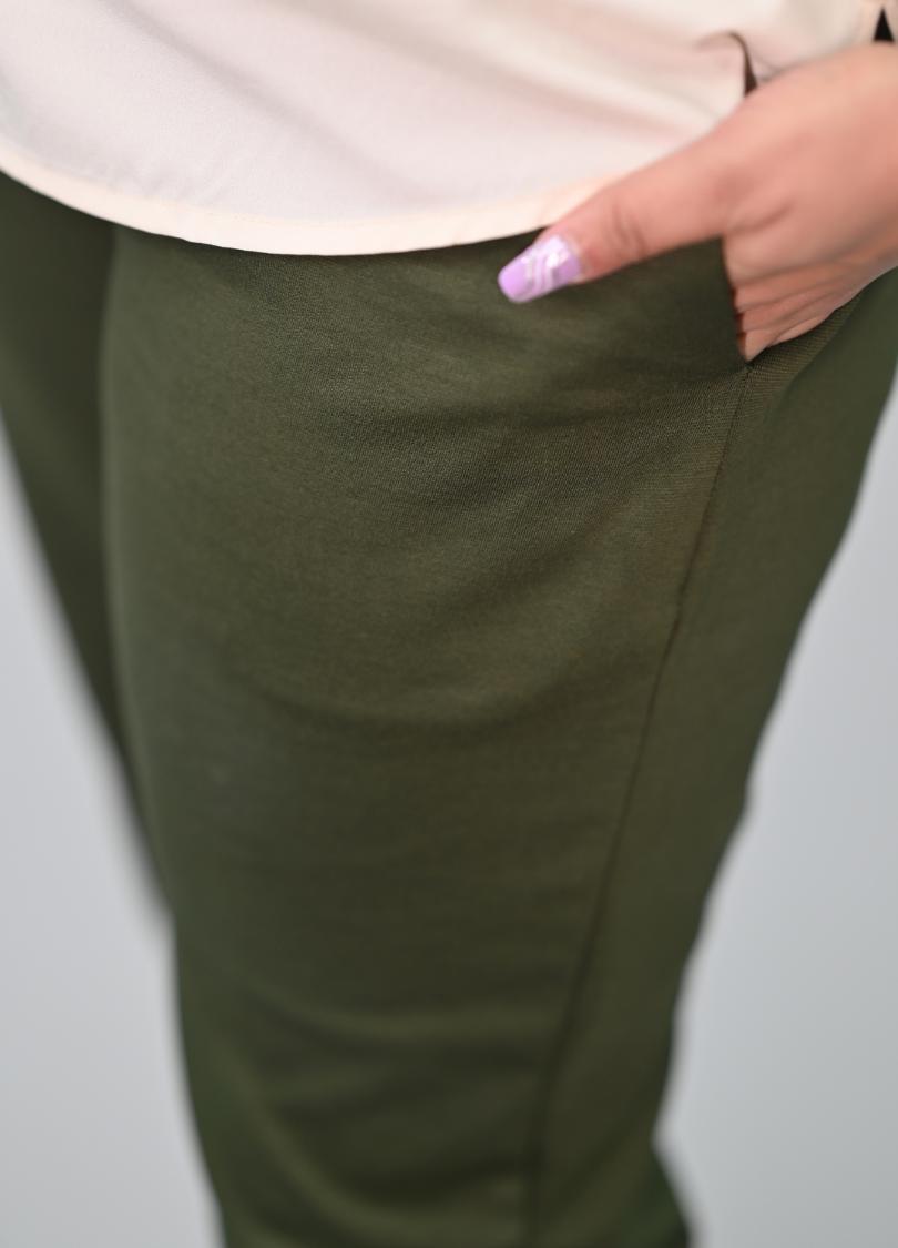 Olive plus size cigarette pencil pants