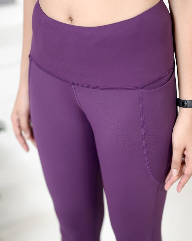 Purple Active Leggings -Active leggings pants