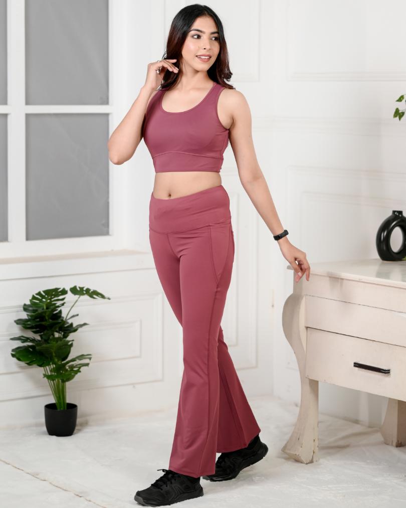 Rose Active Flare Pants -Active flare pants