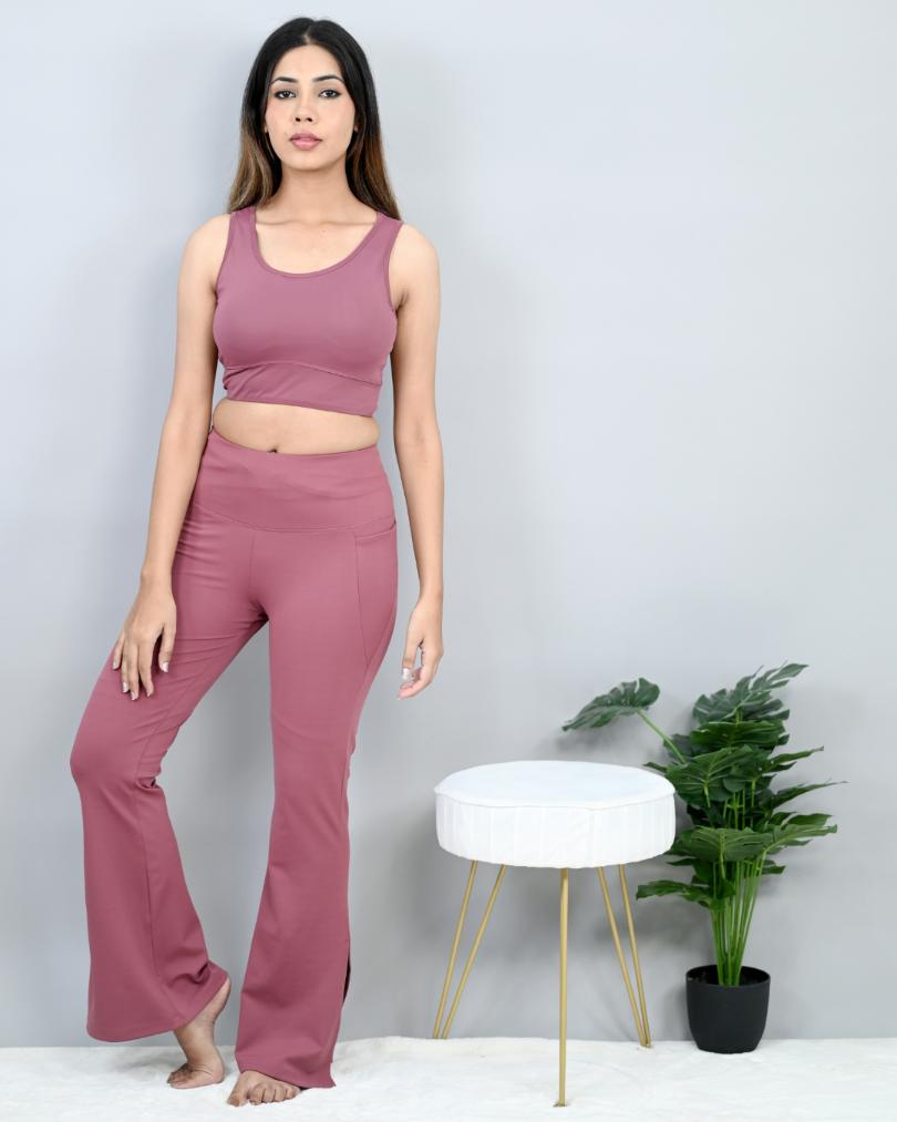 Rose Active Flare with Slit Pants -Active flare with slit pants