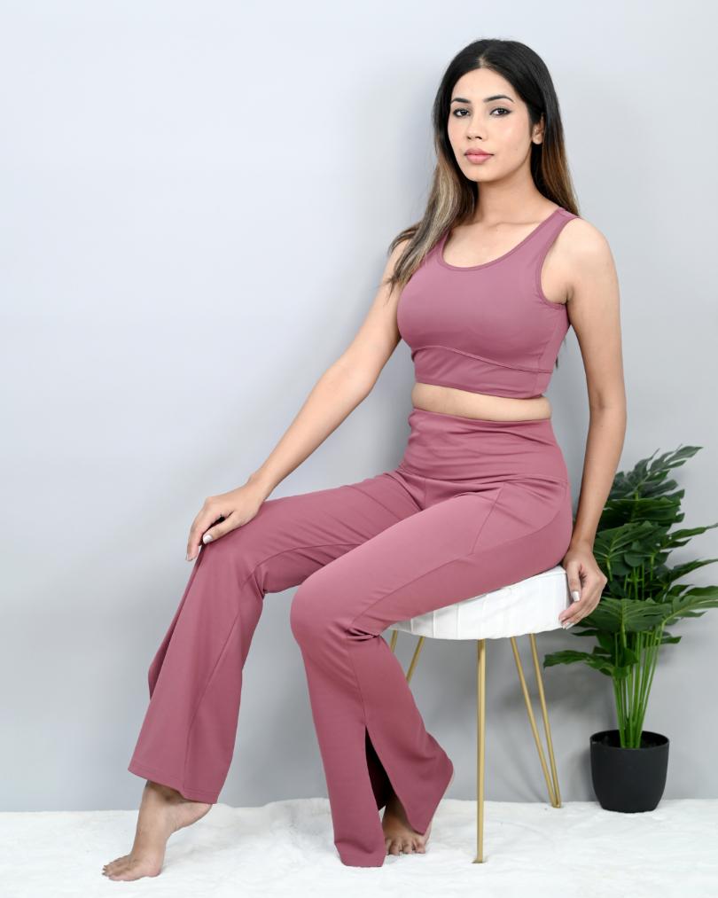 Rose Active Flare with Slit Pants -Active flare with slit pants