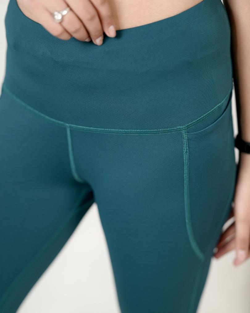 Teal Active Leggings -Active leggings pants