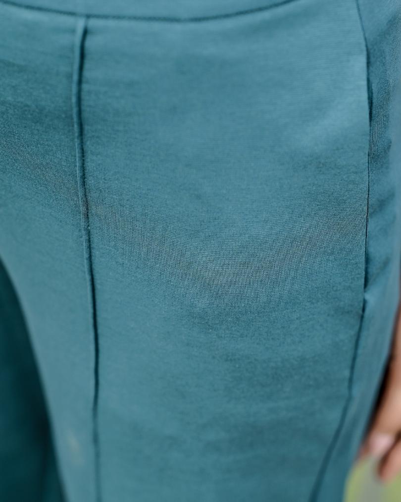 Teal Extra Flare Fit Pants -Milano extra flare fit pants