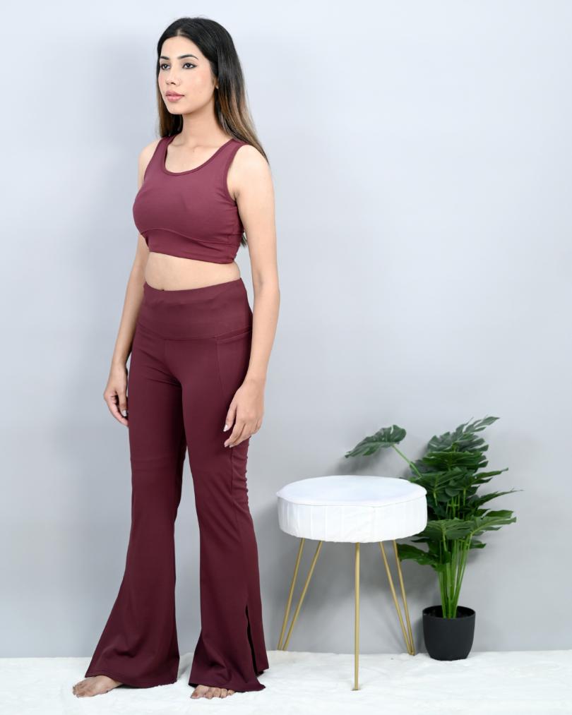 Active Gym Coordinate With Slit Flare - Mlada