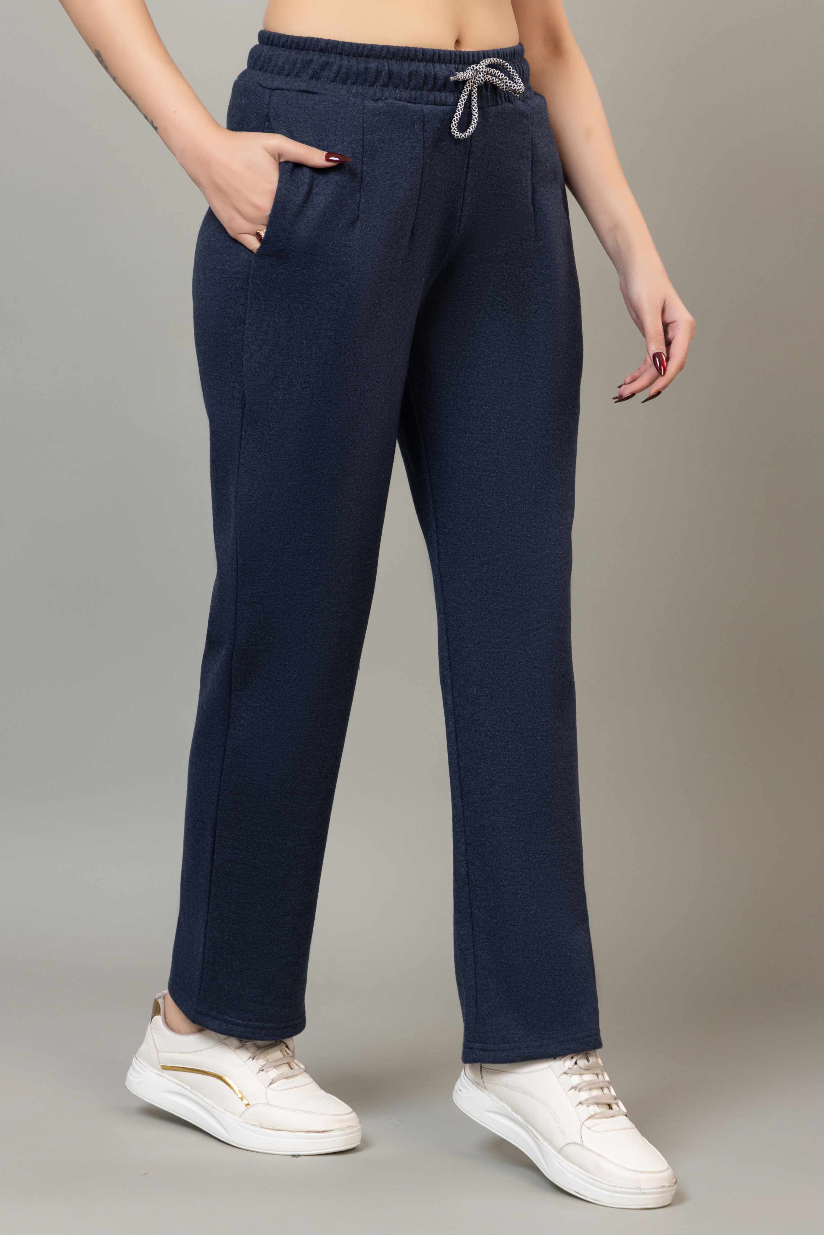 Winter warm straight fit pants