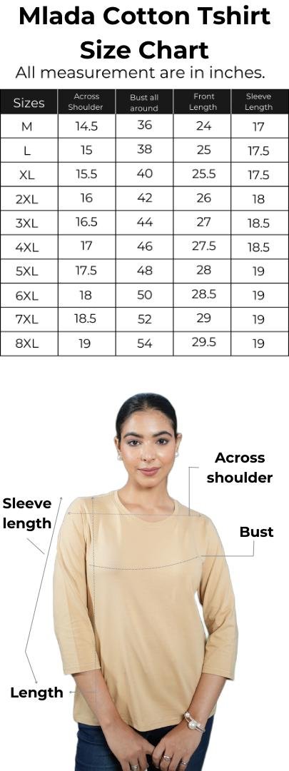 100% round neck cotton lycra 3/4 sleeve t shirt [Pack of 3 at just 1499] - Cotton t shirt