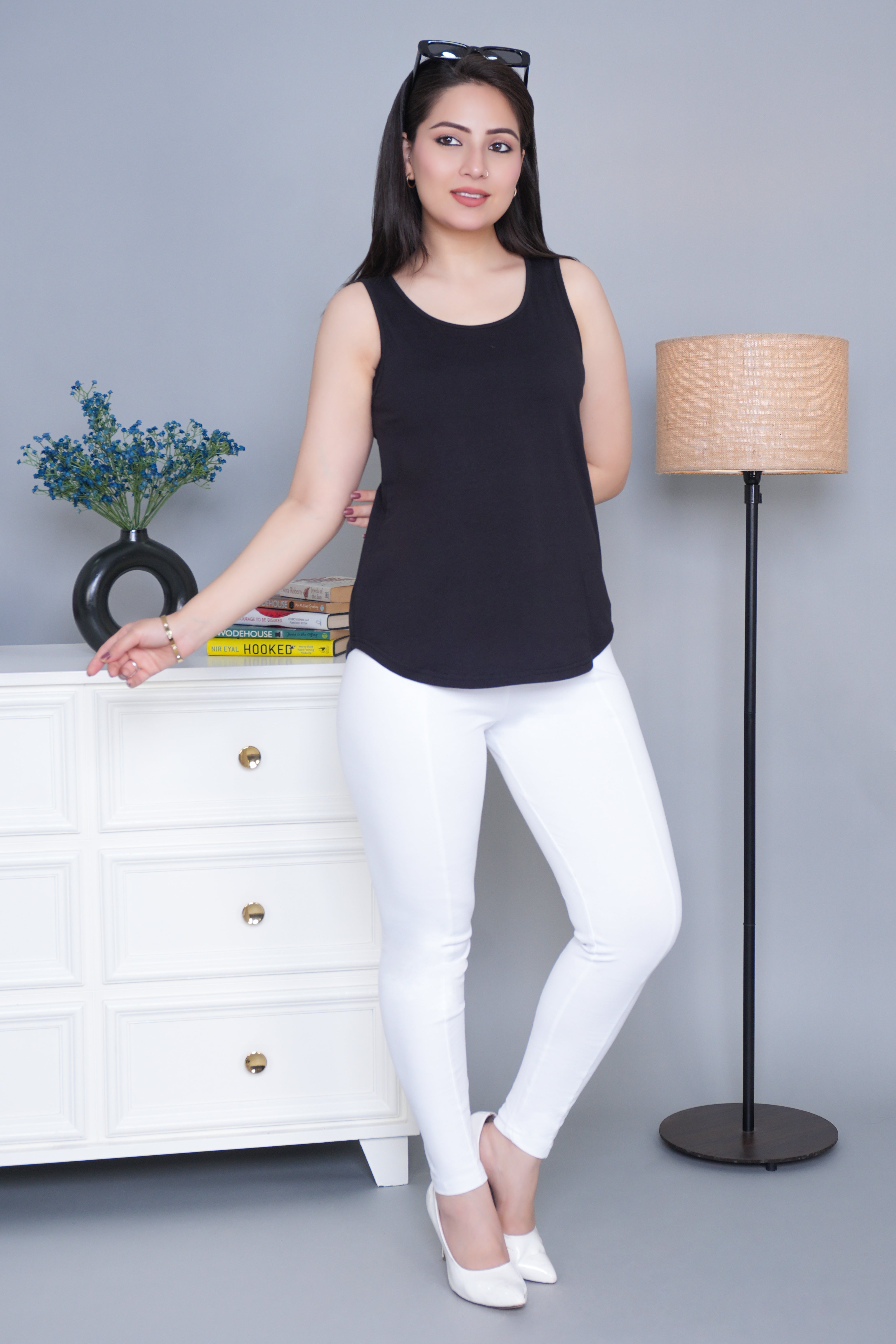 Black Cotton vest [100% Cotton spandex]