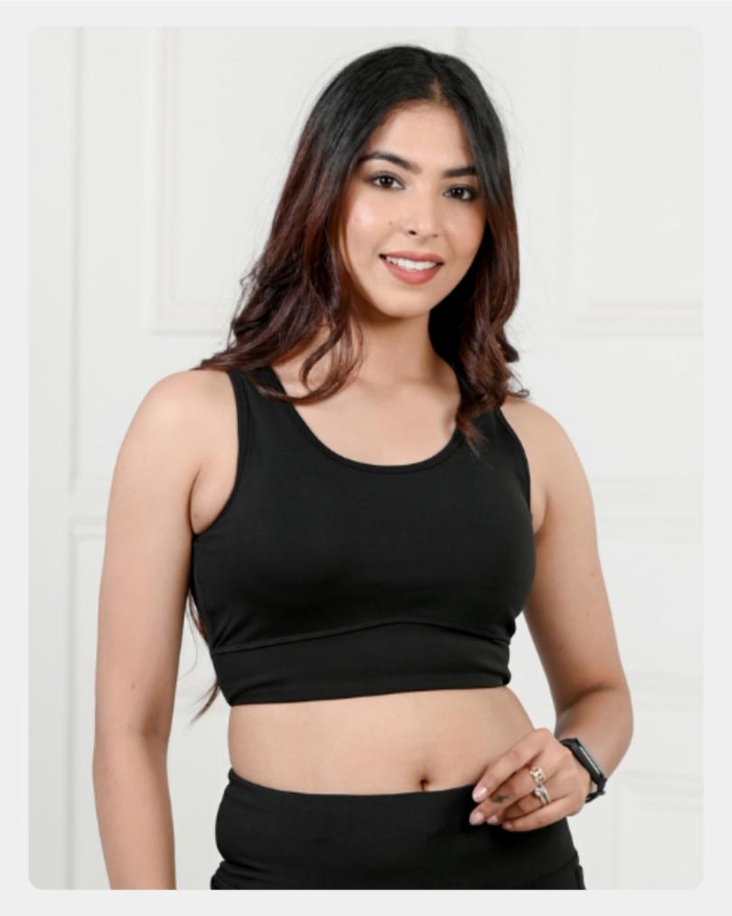 Beluga Sports Bra - Navy and White – KAMI