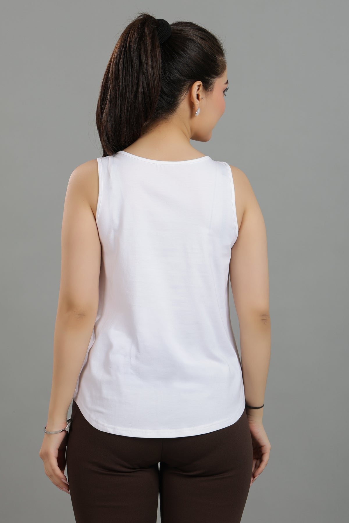 White Cotton vest [100% Cotton spandex]