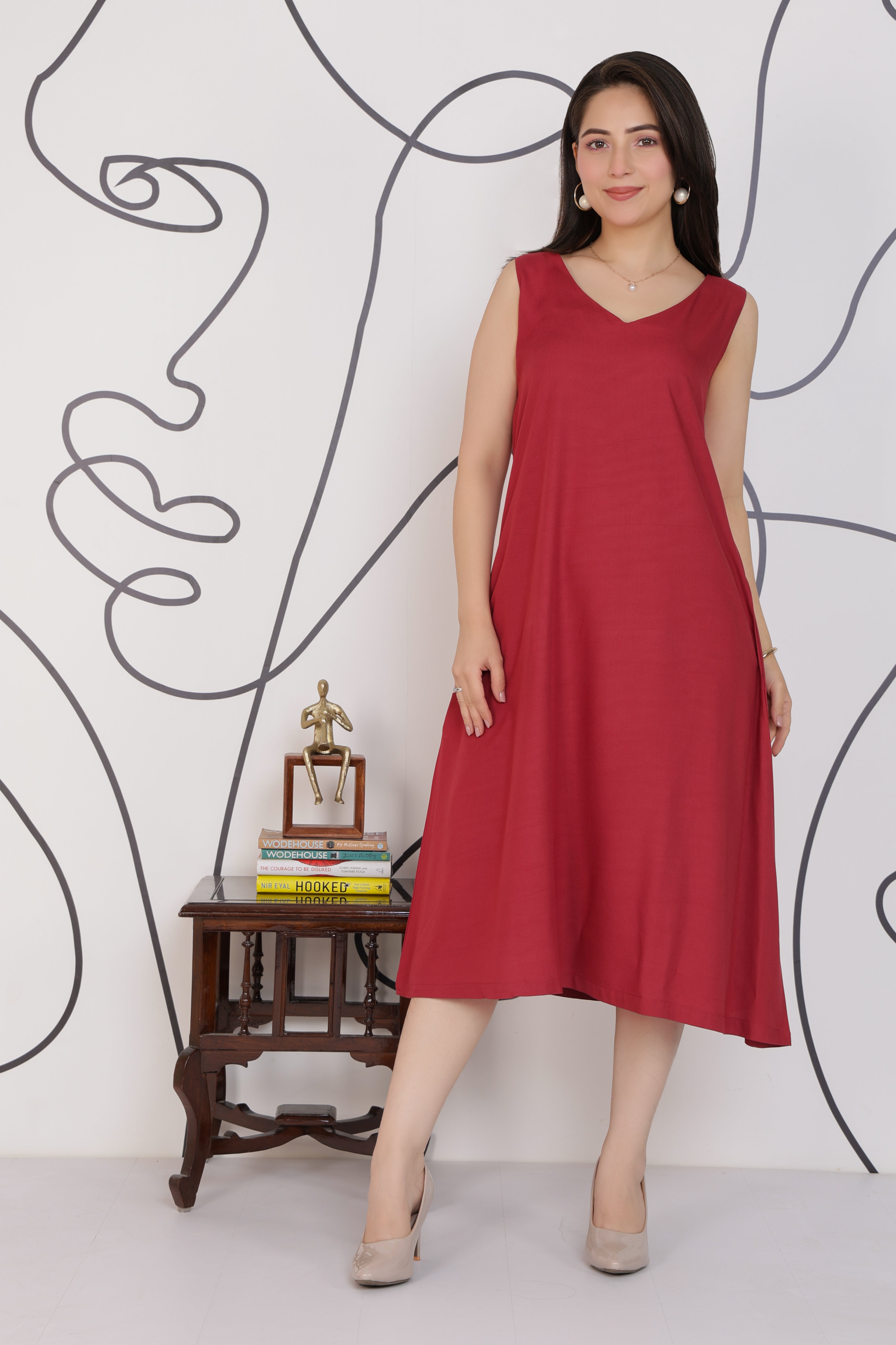 Onion rayon line dress with pocket [ Premium 100% Rayon, Liva Certified ]