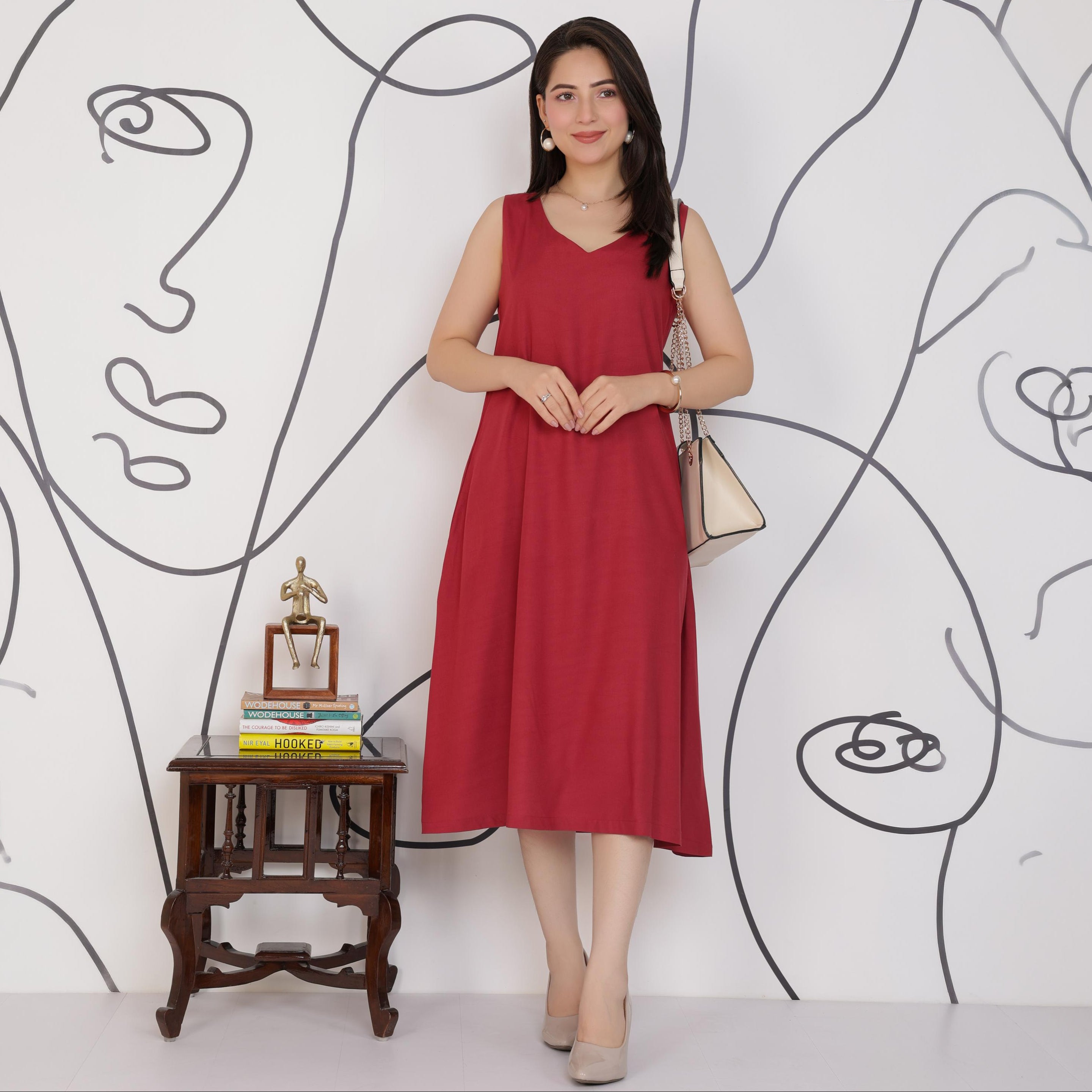 Onion rayon line dress with pocket [ Premium 100% Rayon, Liva Certified ]