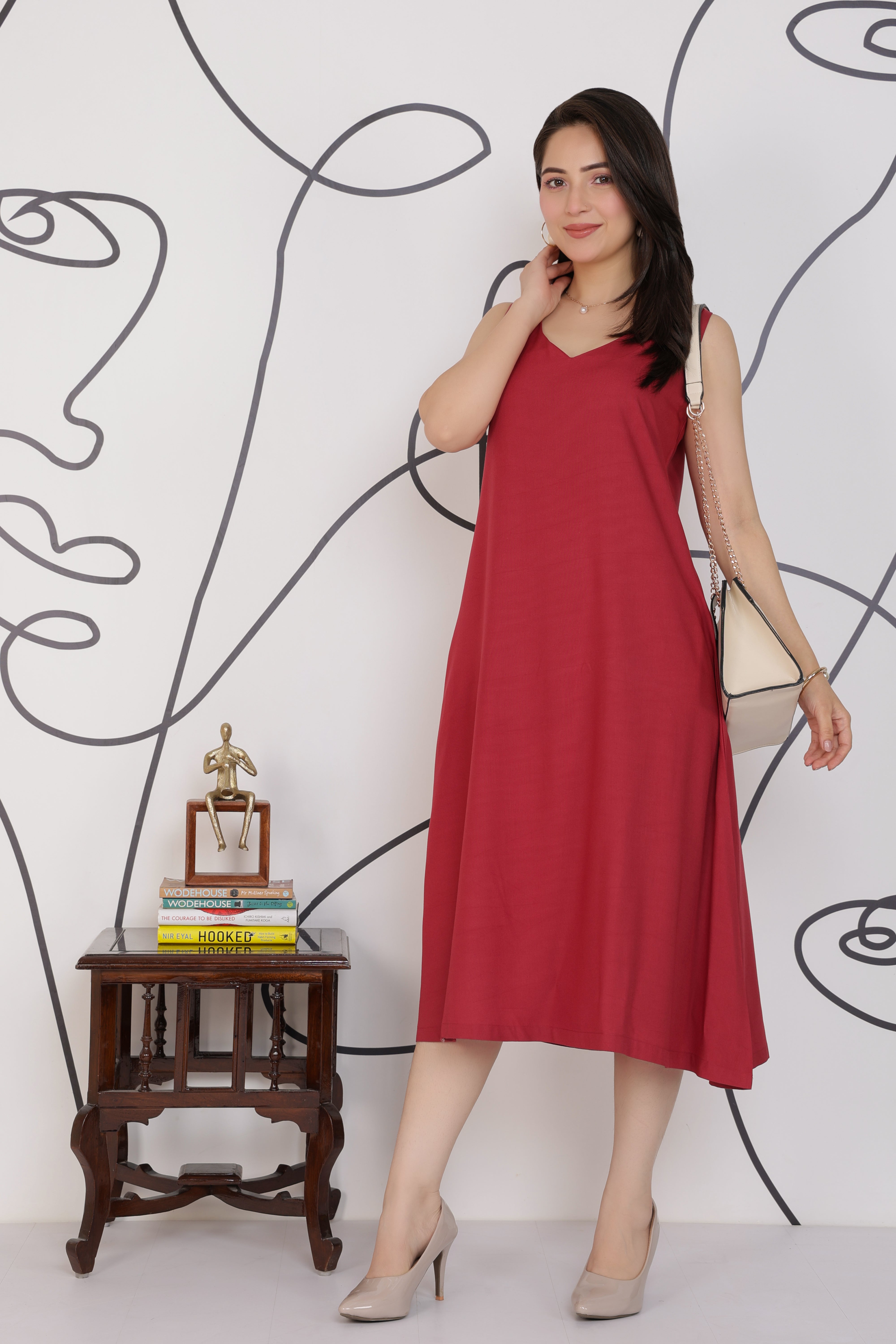 Onion rayon line dress with pocket [ Premium 100% Rayon, Liva Certified ]
