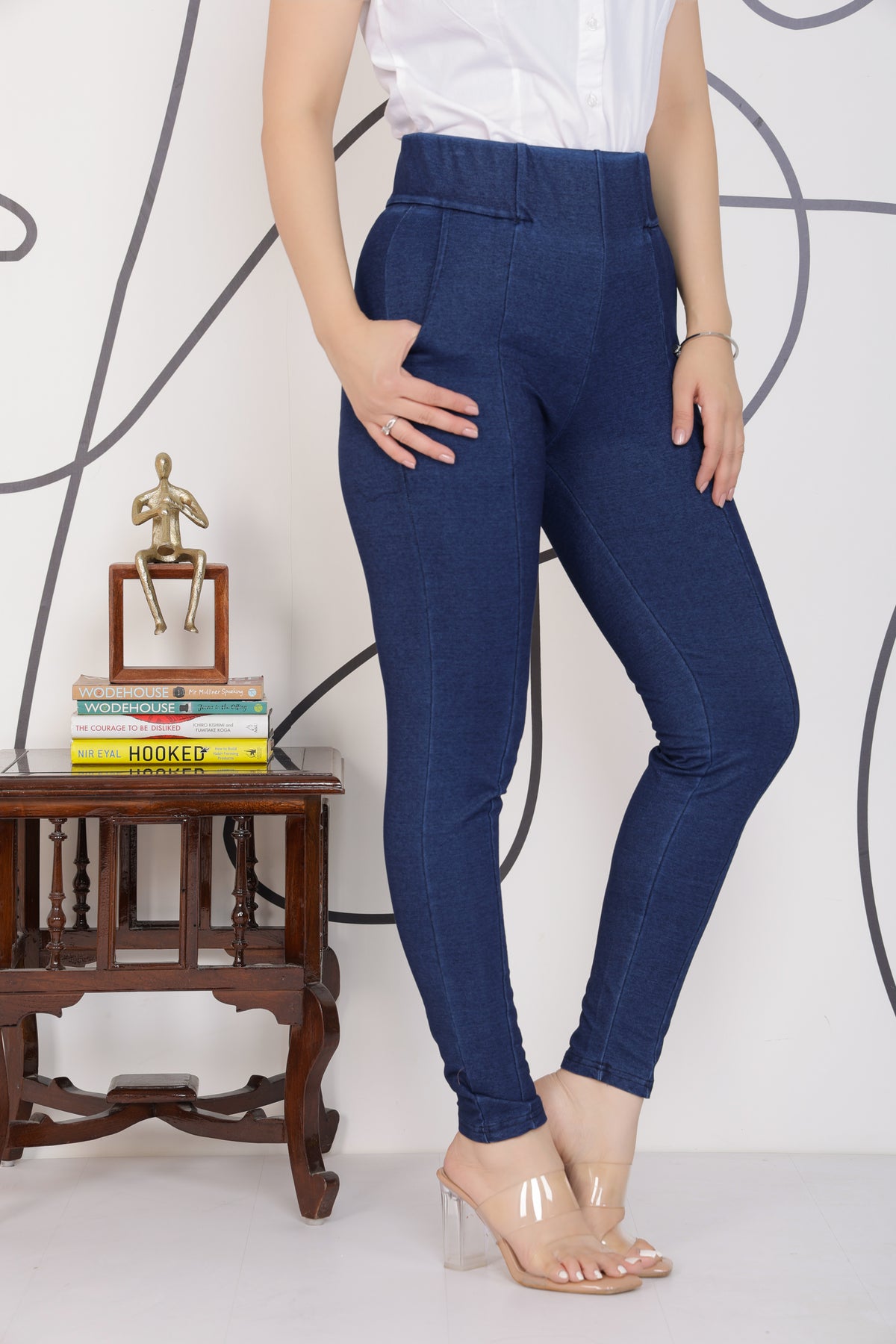 Blue denim jegging