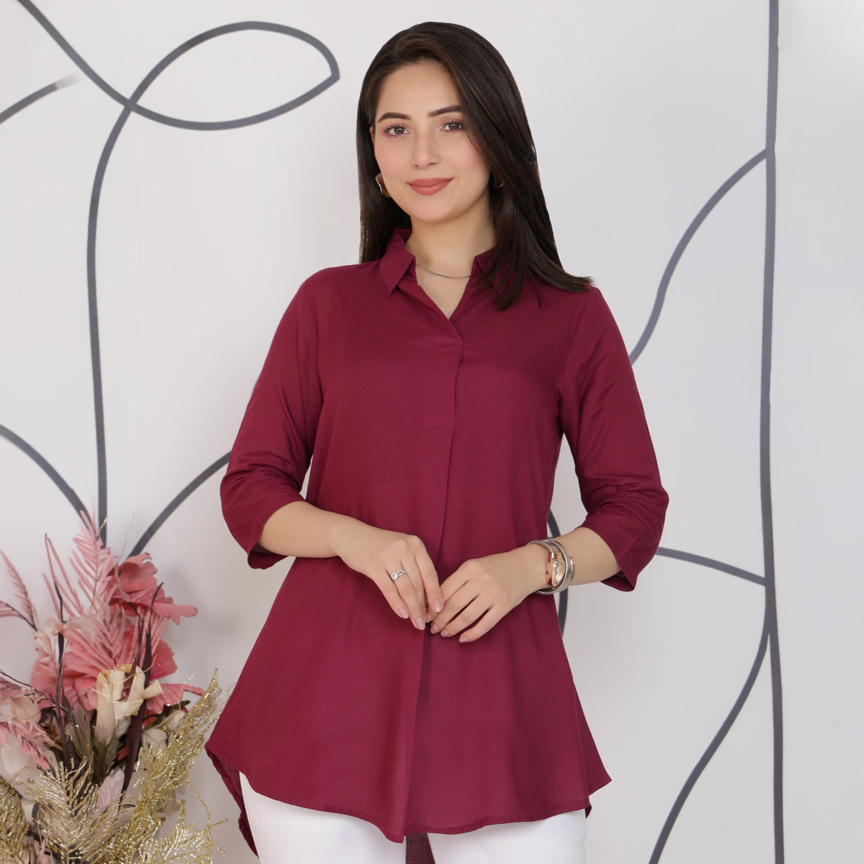 Onion rayon flare top [ Premium 100% Rayon, Liva Certified ]