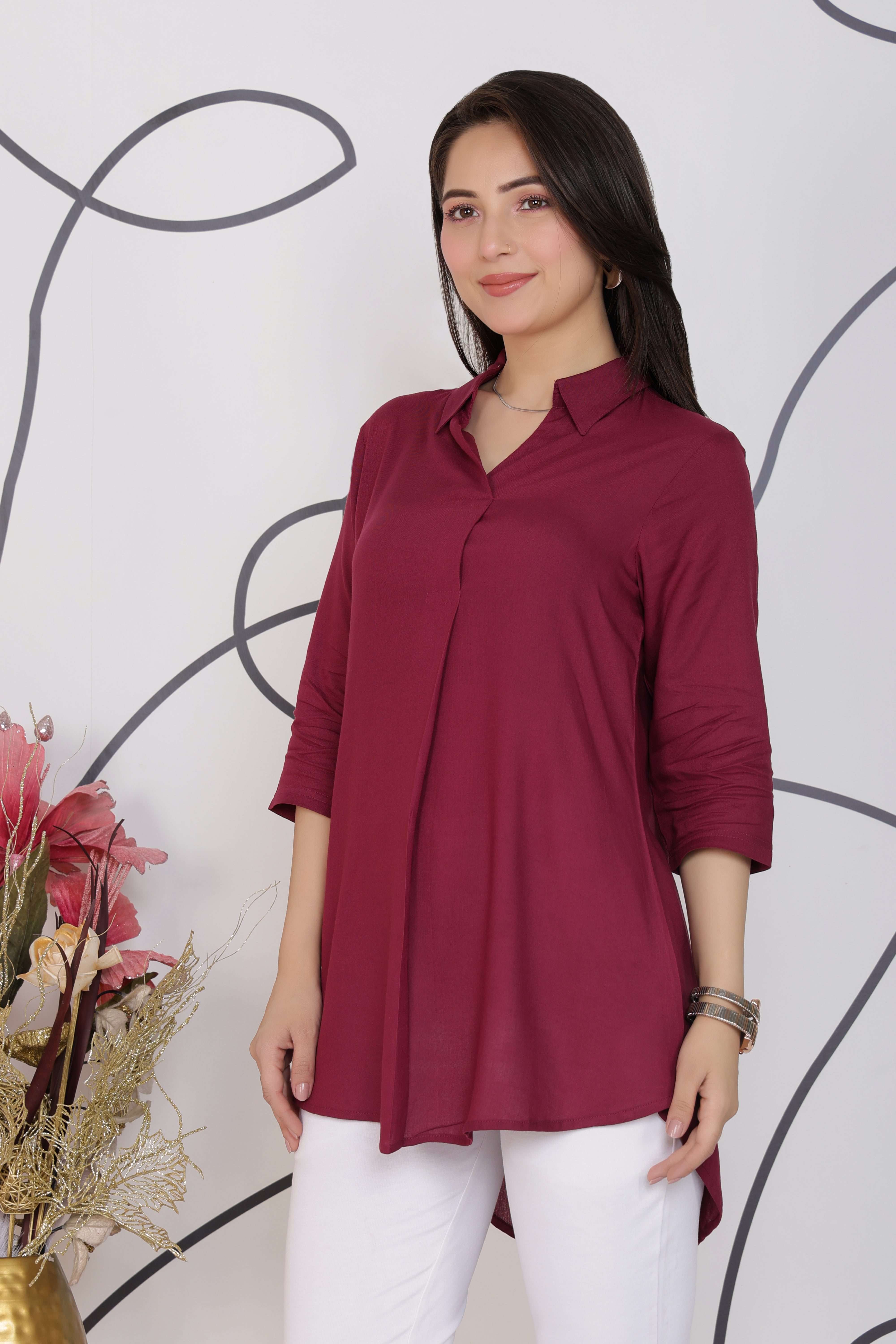 Onion rayon flare top [ Premium 100% Rayon, Liva Certified ]