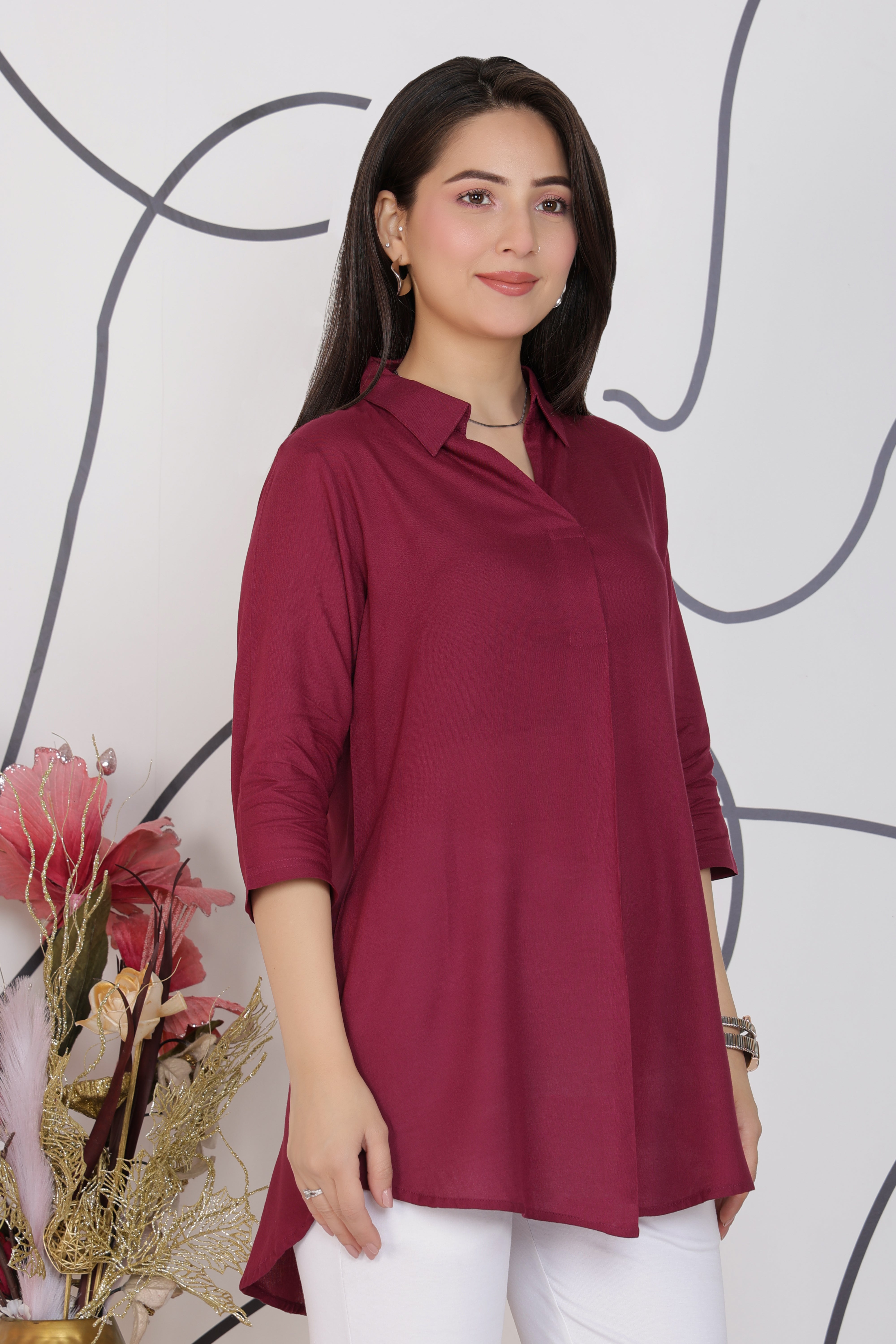 Onion rayon flare top [ Premium 100% Rayon, Liva Certified ]