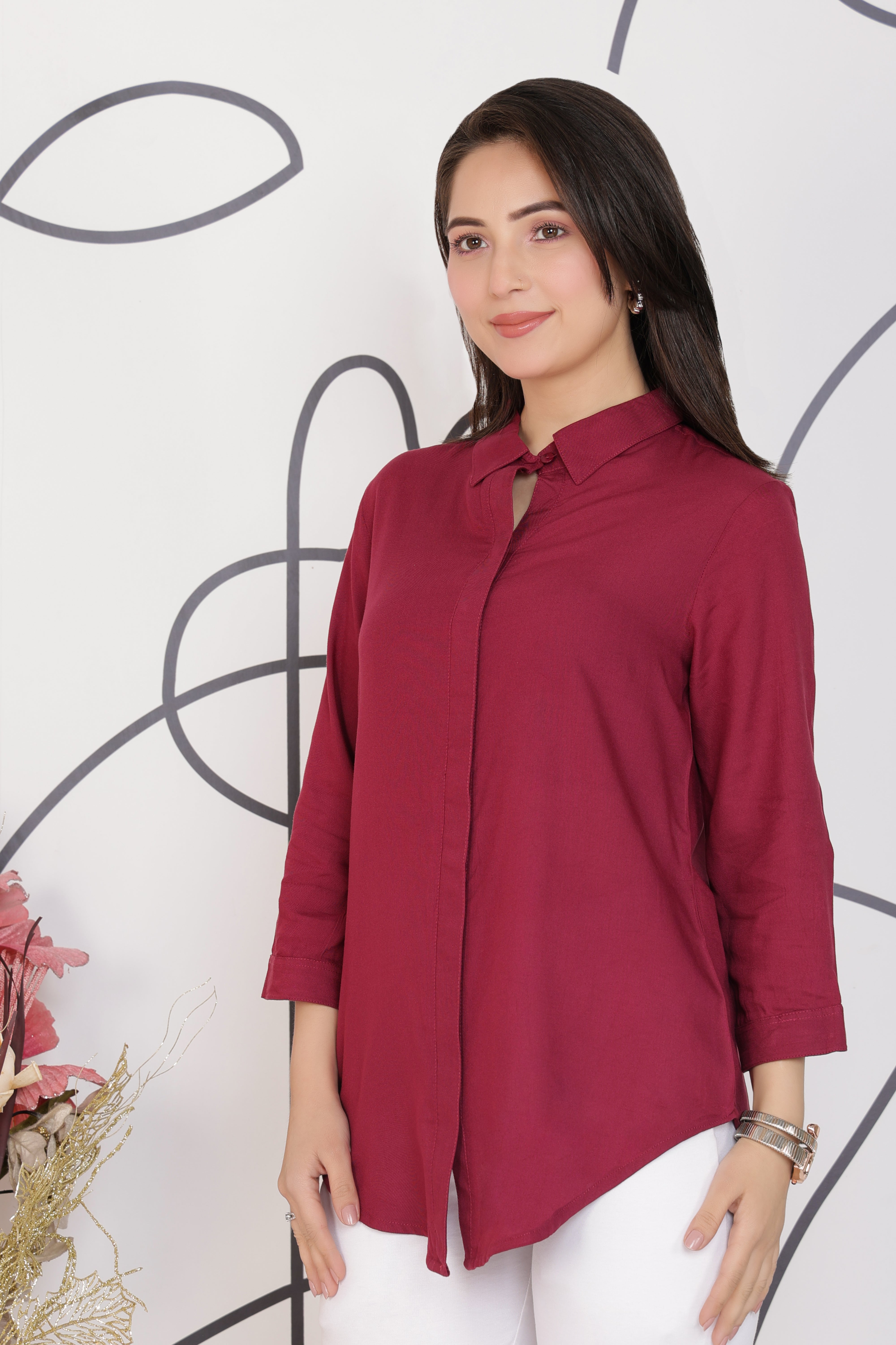 Onion long hemline shirt [ Premium 100% Rayon, Liva Certified ]